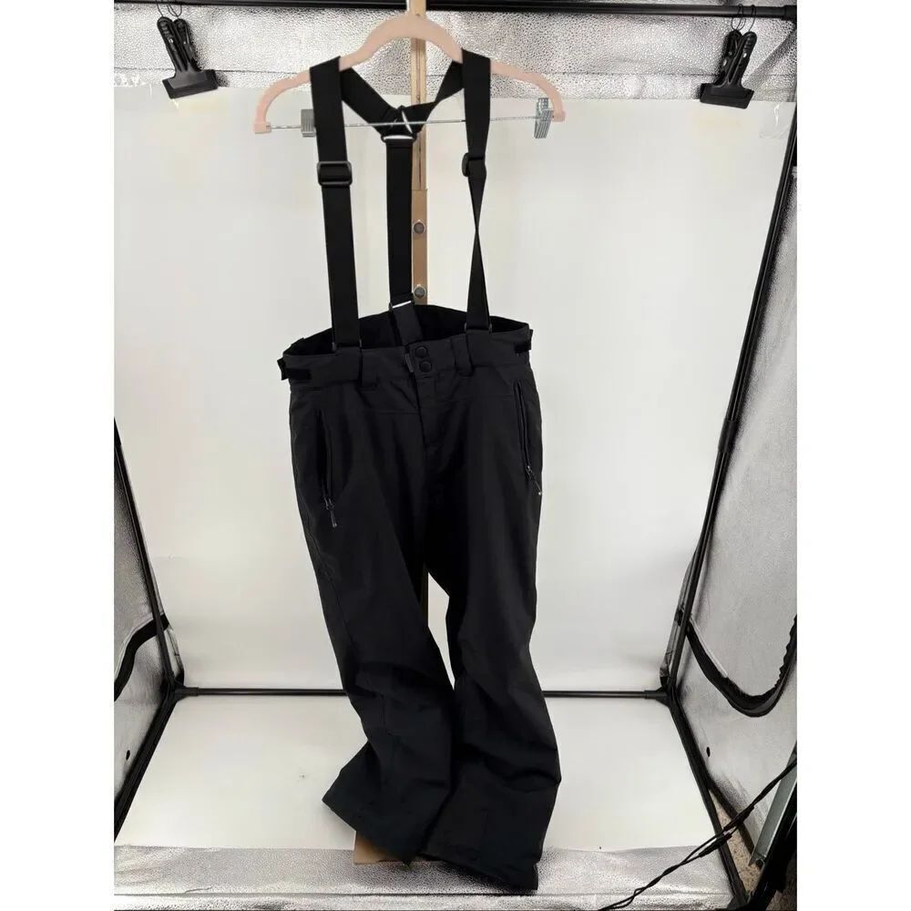 Liquid Snow Pants Suspenders Zip Pockets Black Size M